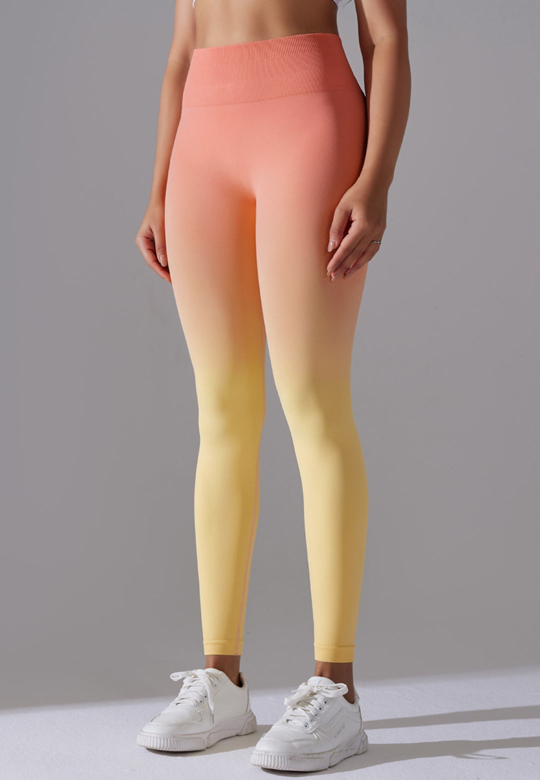 Leggings con cintura alta y efecto ombré