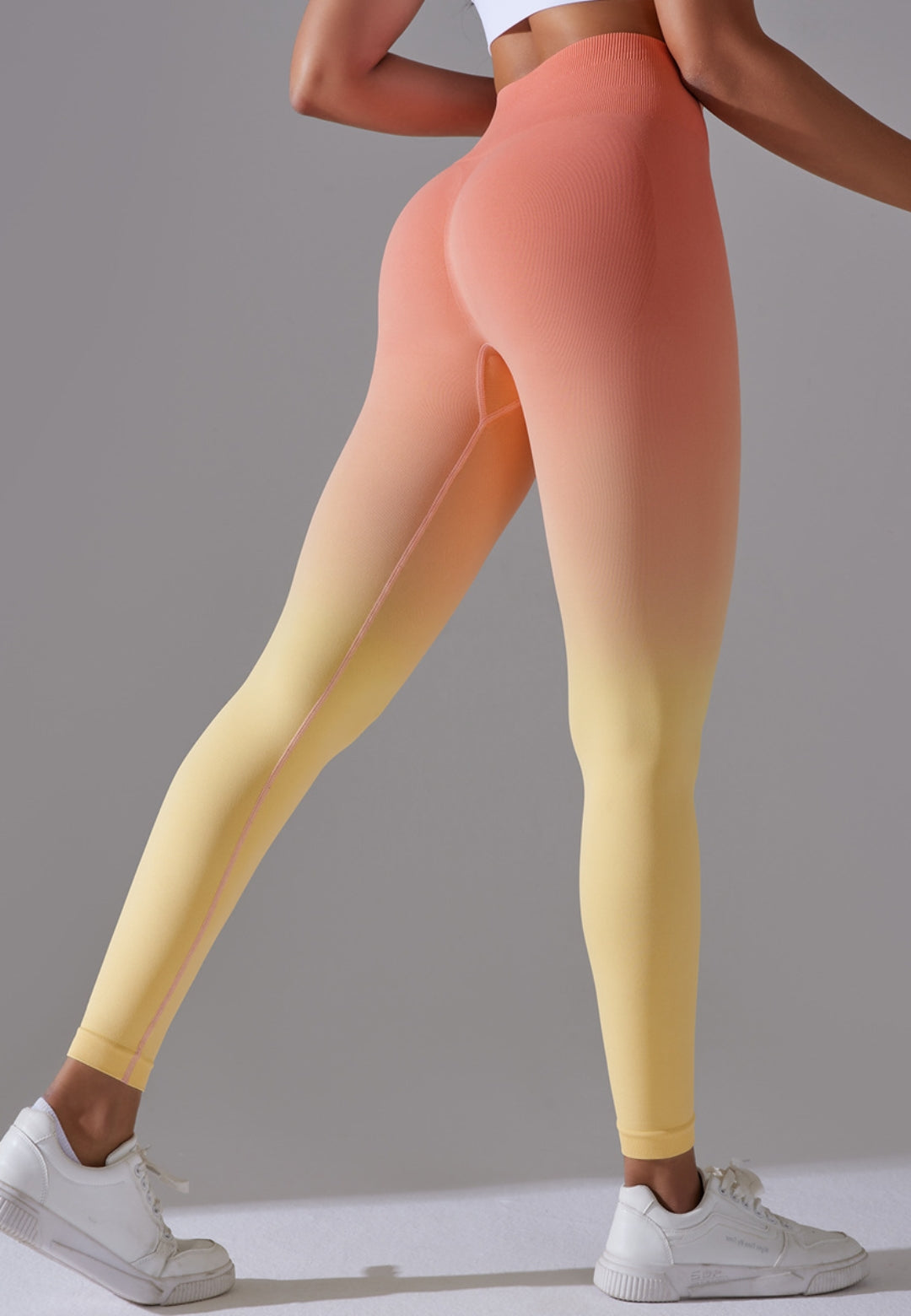 Leggings con cintura alta y efecto ombré