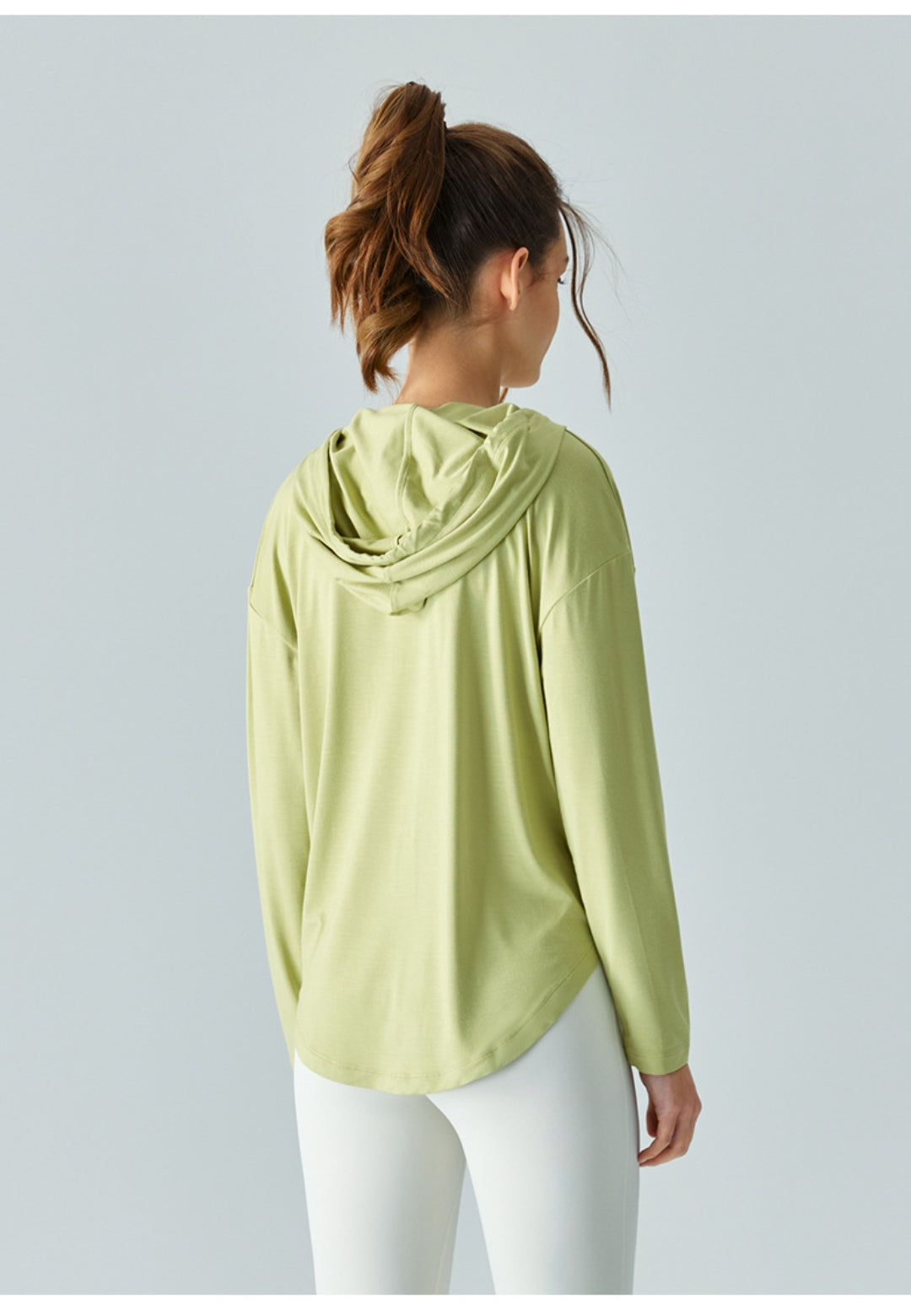 Sudadera con capucha Henley con botones y hombros caídos