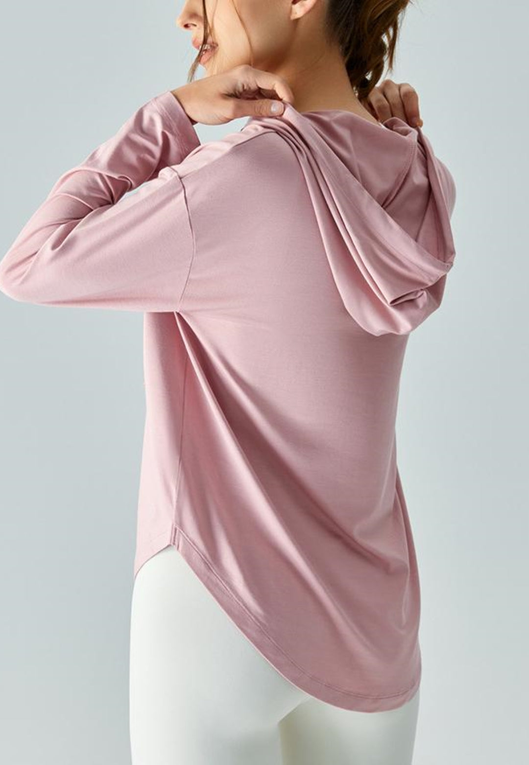 Sudadera con capucha Henley con botones y hombros caídos