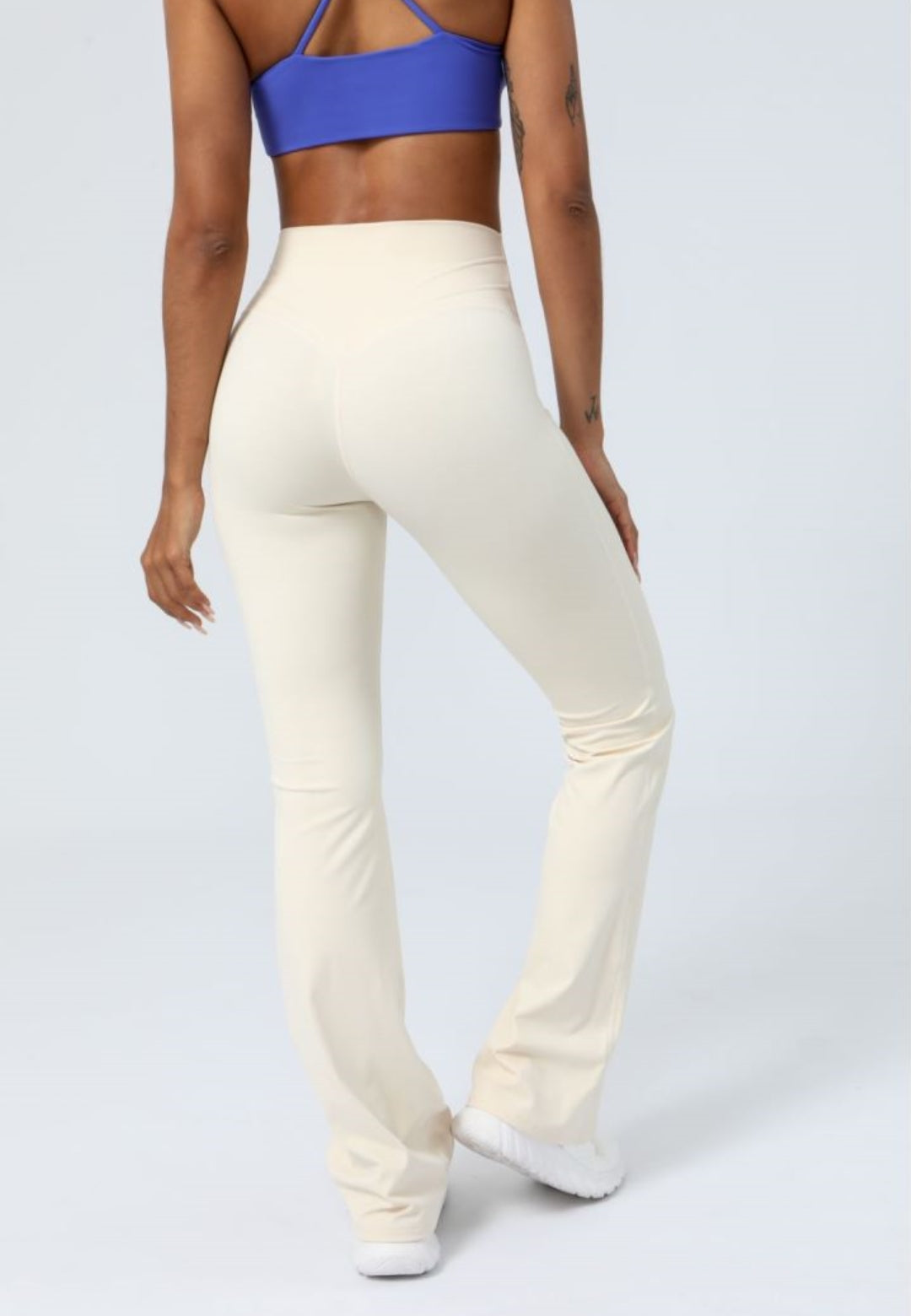 Pantalones deportivos ajustados de cintura alta y acampanados para fitness