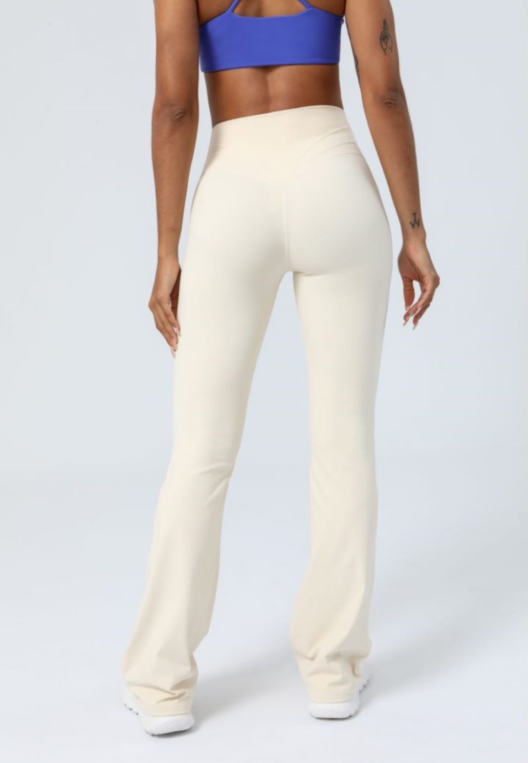 Pantalones deportivos ajustados de cintura alta y acampanados para fitness