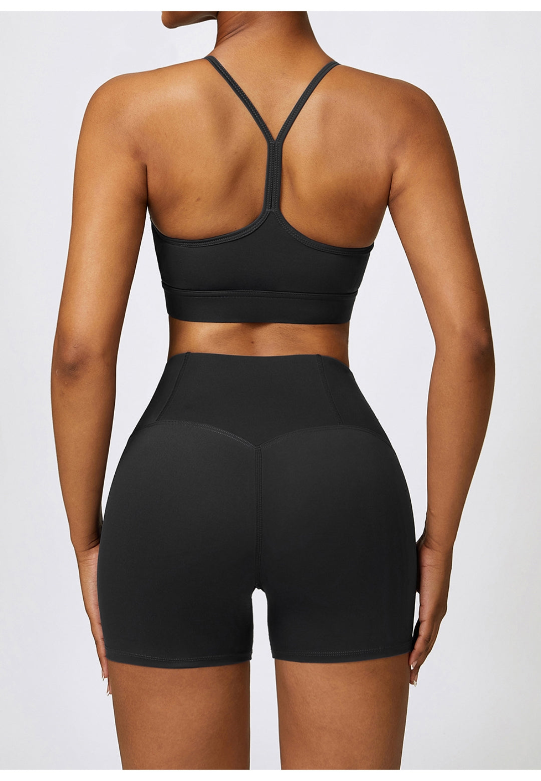 Sujetador deportivo con espalda en Y de color liso