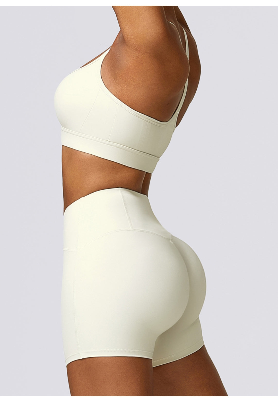 Sujetador deportivo con espalda en Y de color liso