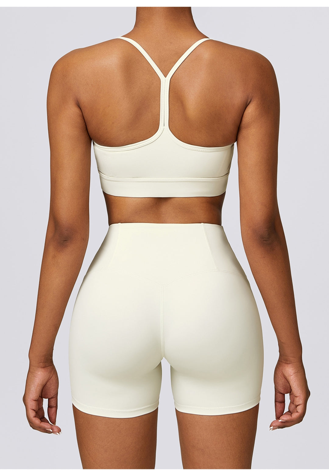 Sujetador deportivo con espalda en Y de color liso