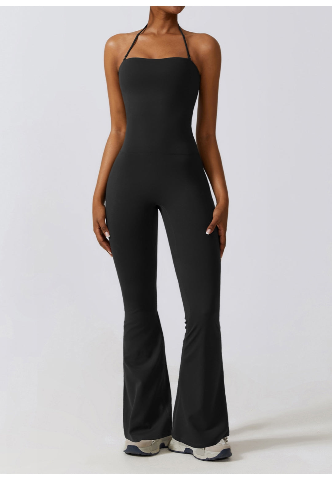 Leggings acampanados con cintura alta y fruncidos