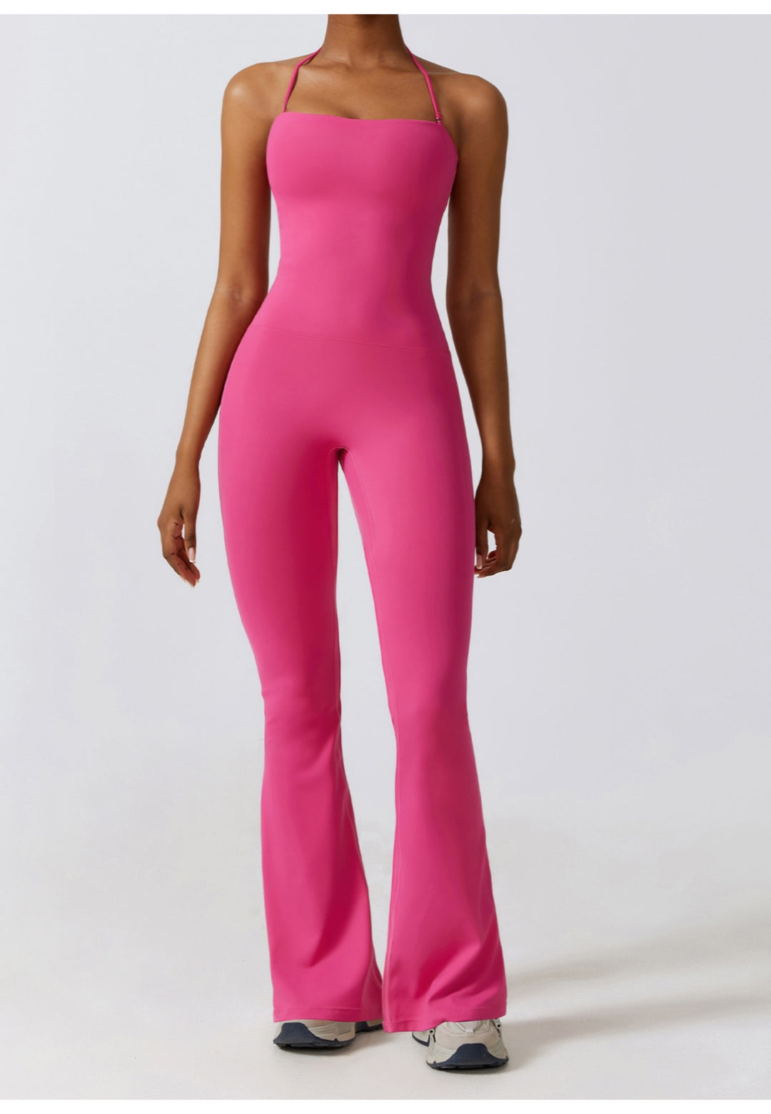 Leggings acampanados con cintura alta y fruncidos