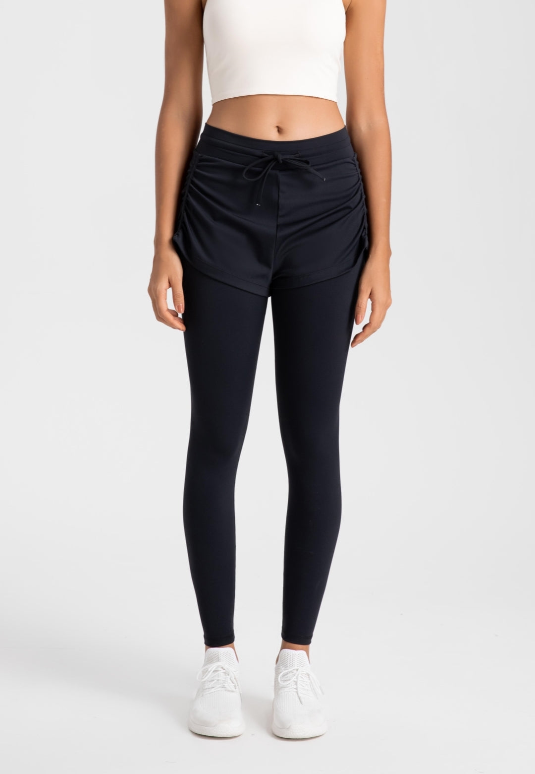 Leggings con capas de color liso