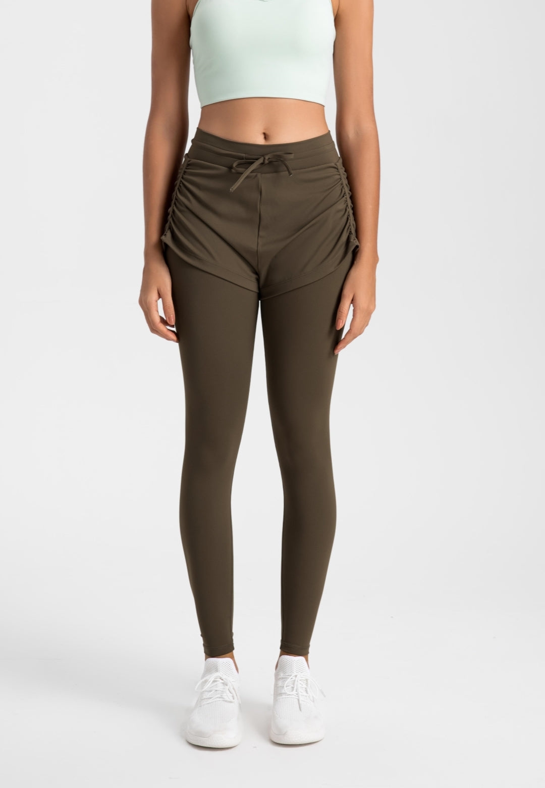 Leggings con capas de color liso