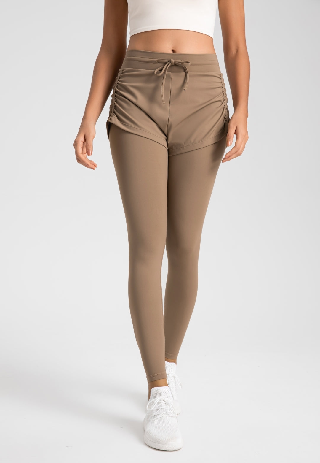 Leggings con capas de color liso