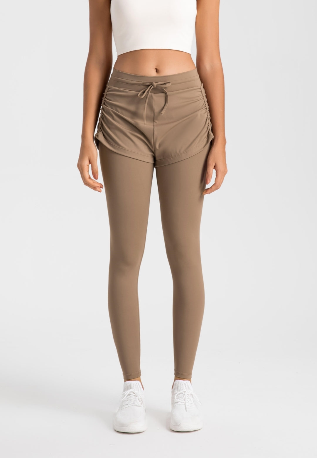 Leggings con capas de color liso