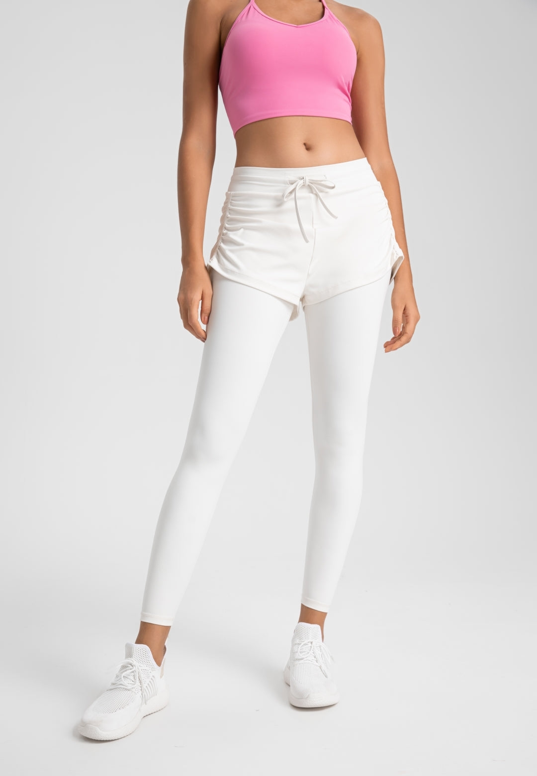 Leggings con capas de color liso