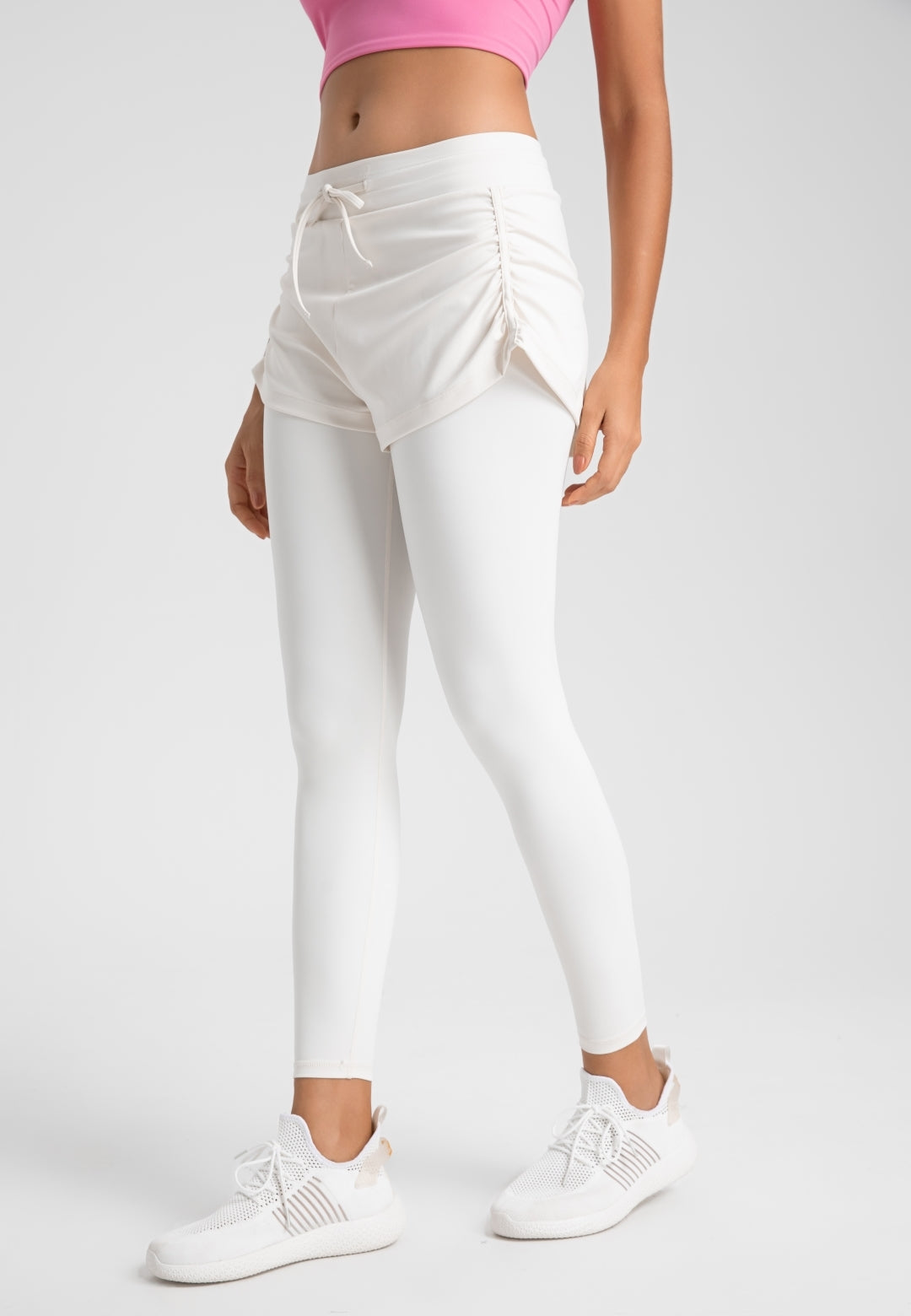 Leggings con capas de color liso