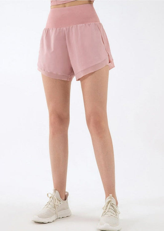 Mesh Lace Lined Active Shorts