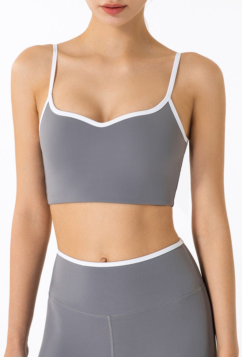 Longline Contrast Sports Bra