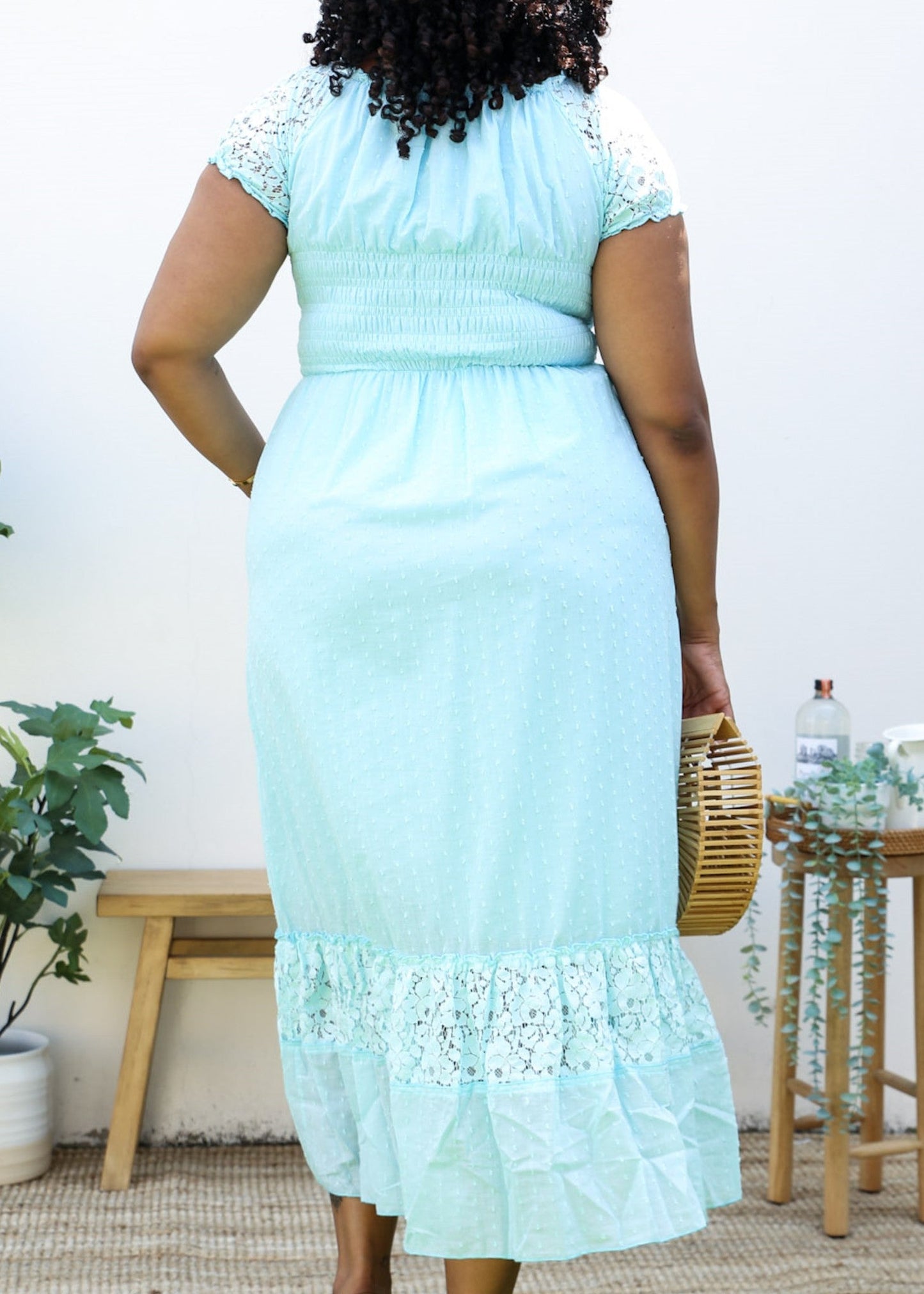 Anna-Kaci Plus Size Renaissance Peasant Medieval Maiden Boho Inspired short Sleeve Lace Flower Trim Dress