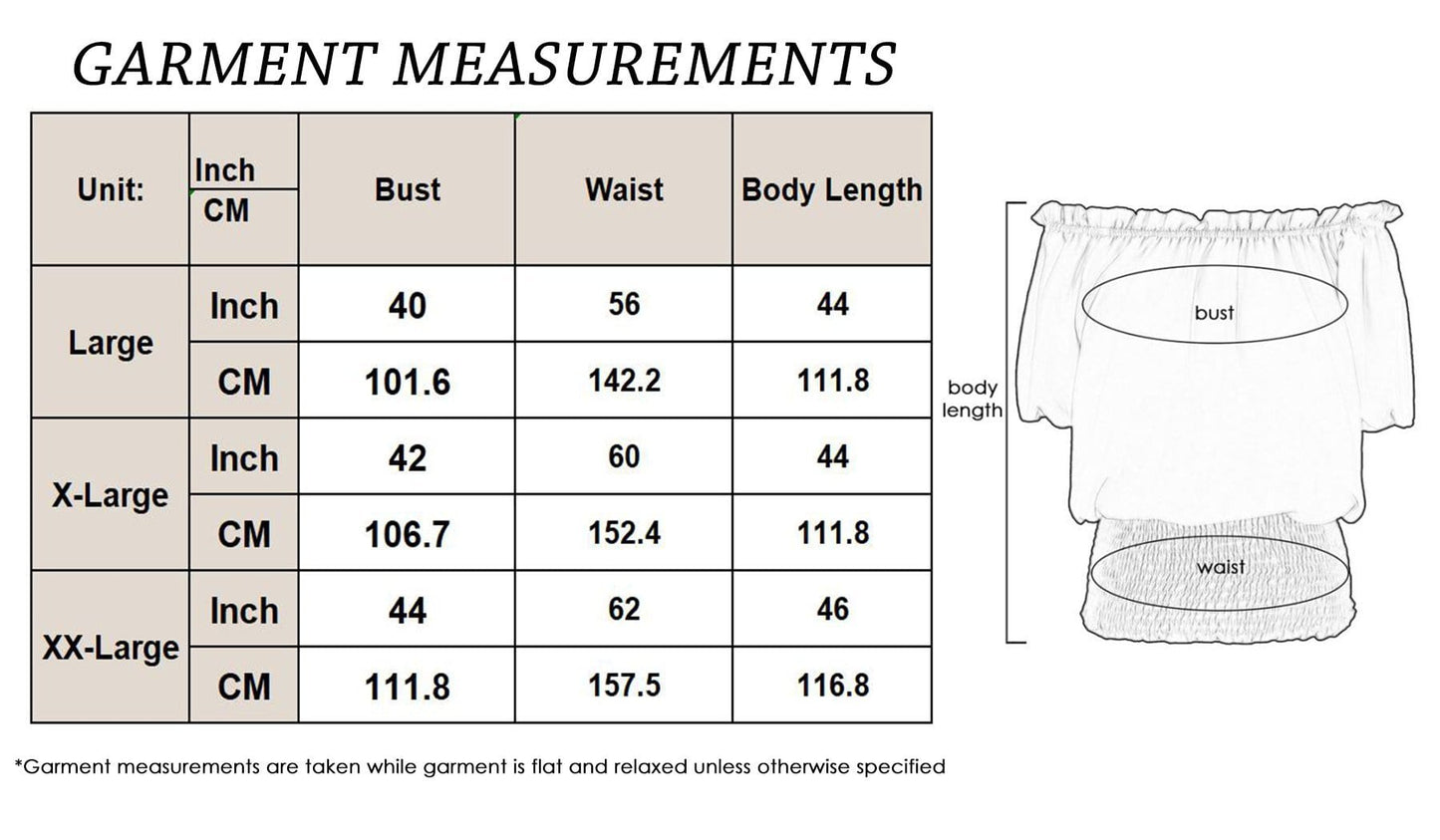 Blusa con hombros descubiertos y cintura fruncida de talla grande