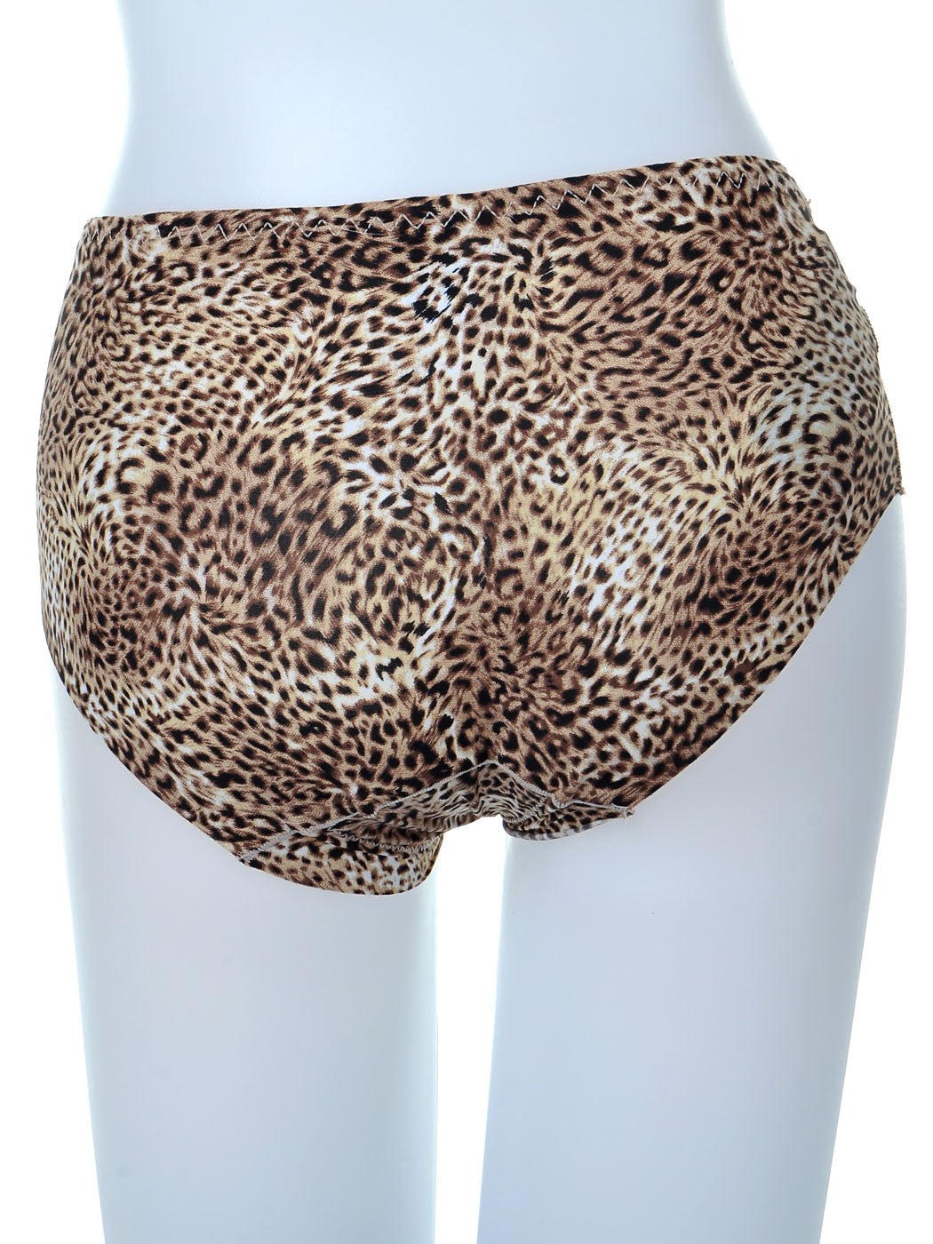 Braguitas de talle alto con estampado animal en amarillo, negro y azul, talla S/M