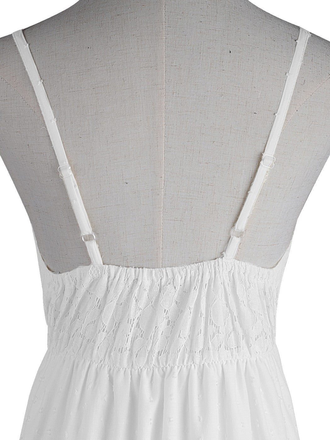 Sweetheart Neckline Clip Dot Lace Maxi Dress