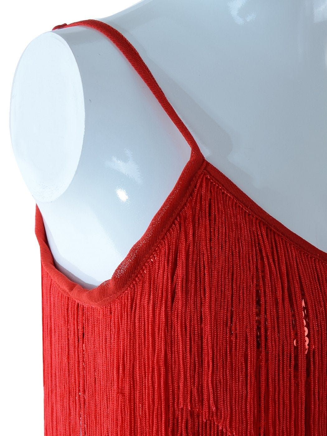 Vestido midi estilo flapper con flecos y lentejuelas