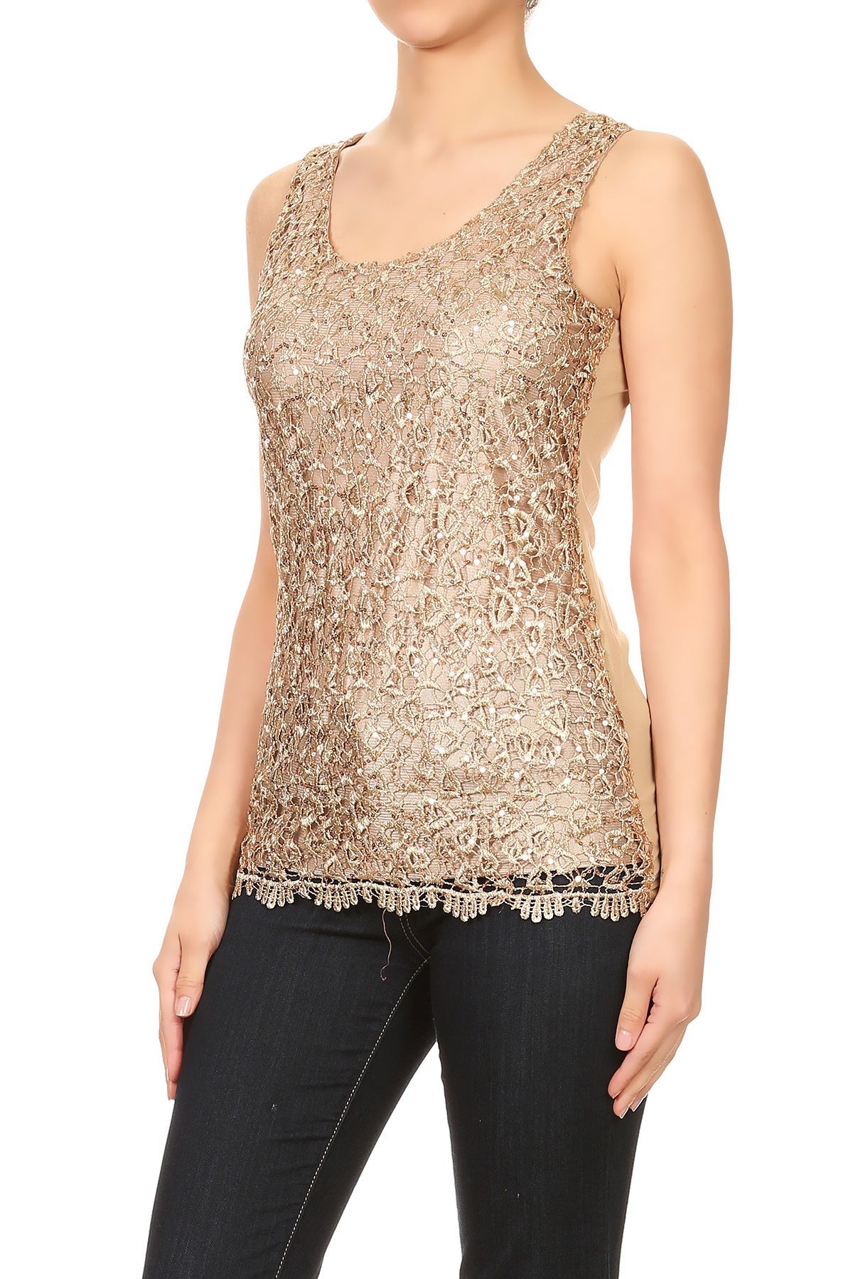 Shine Bright Sequin Sleeveless Tank