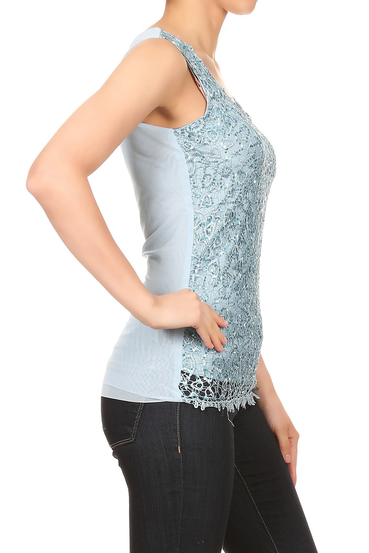 Shine Bright Sequin Sleeveless Tank