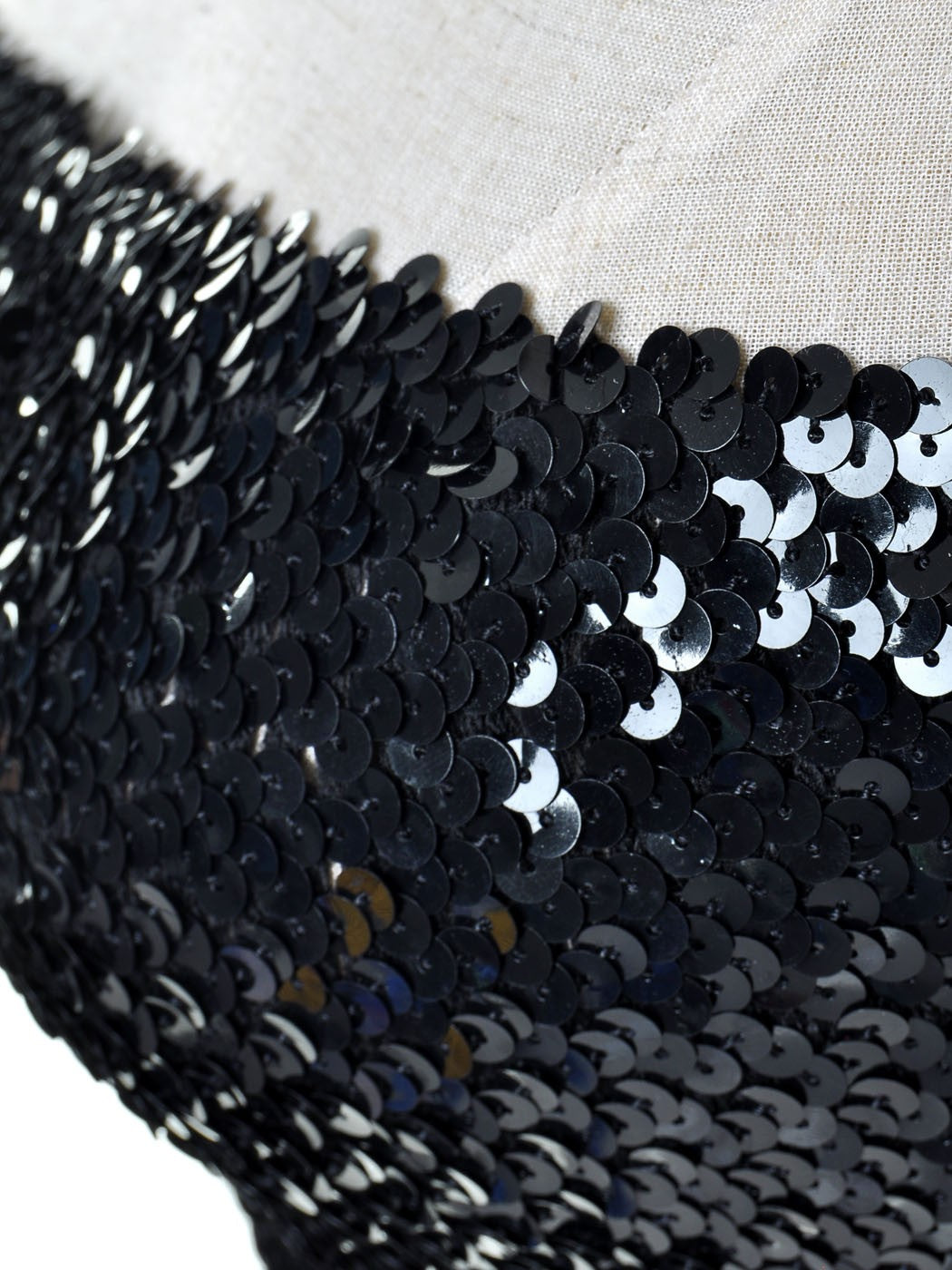 Bandeau sin tirantes con lentejuelas y purpurina