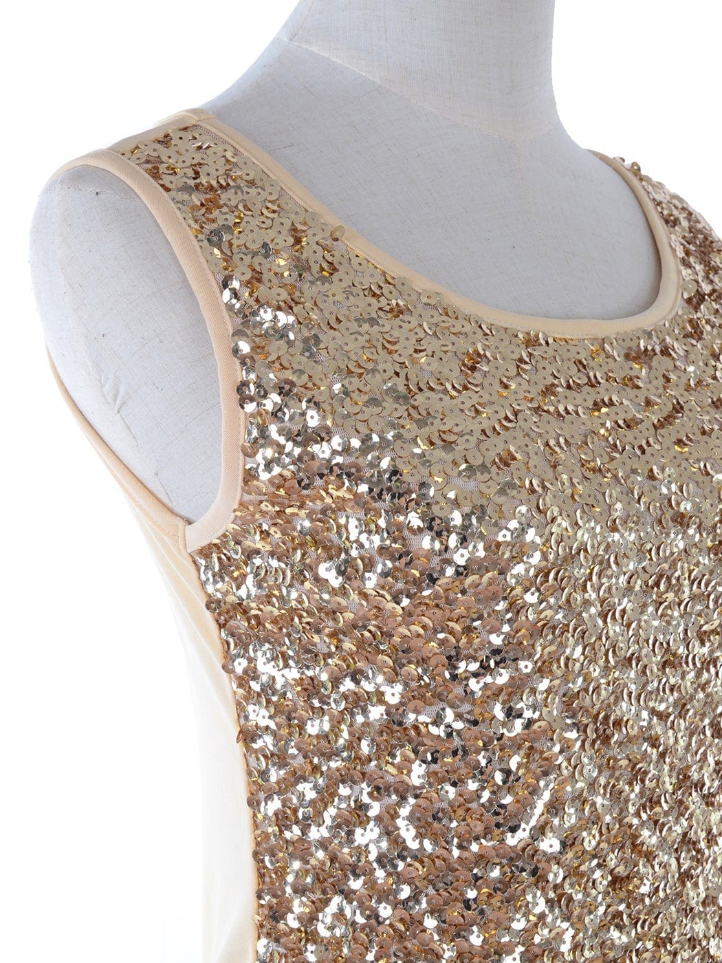 Blusa sin mangas con destellos y brillo