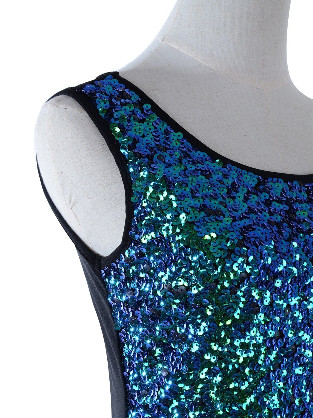 Blusa sin mangas con destellos y brillo