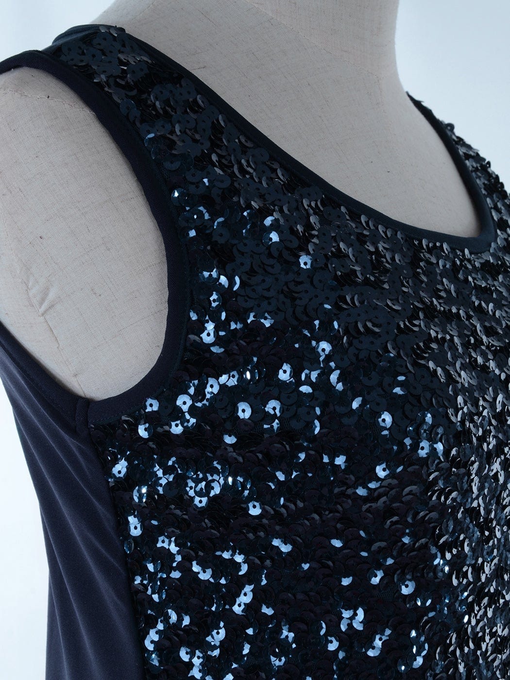 Blusa sin mangas con destellos y brillo