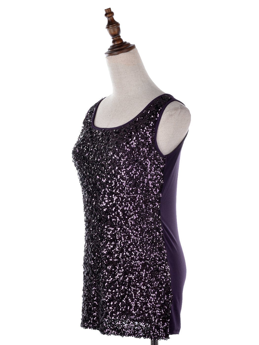 Blusa sin mangas con destellos y brillo