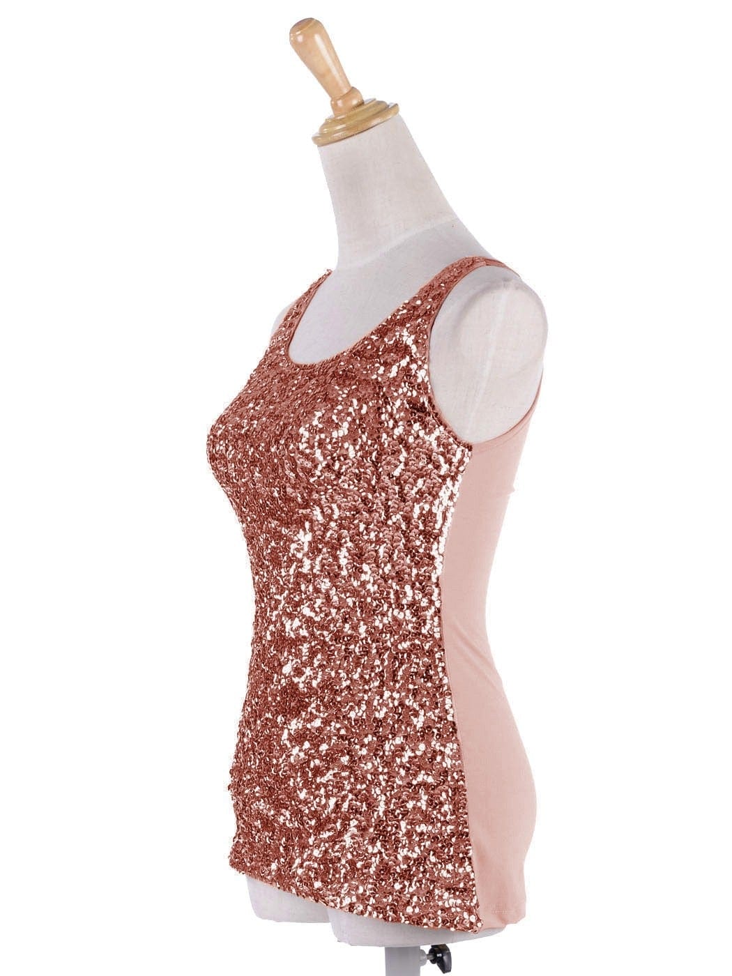 Blusa sin mangas con destellos y brillo