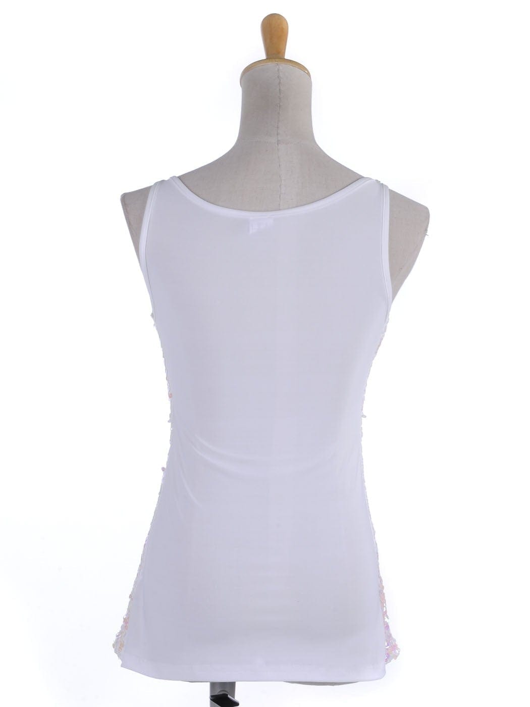 Blusa sin mangas con destellos y brillo