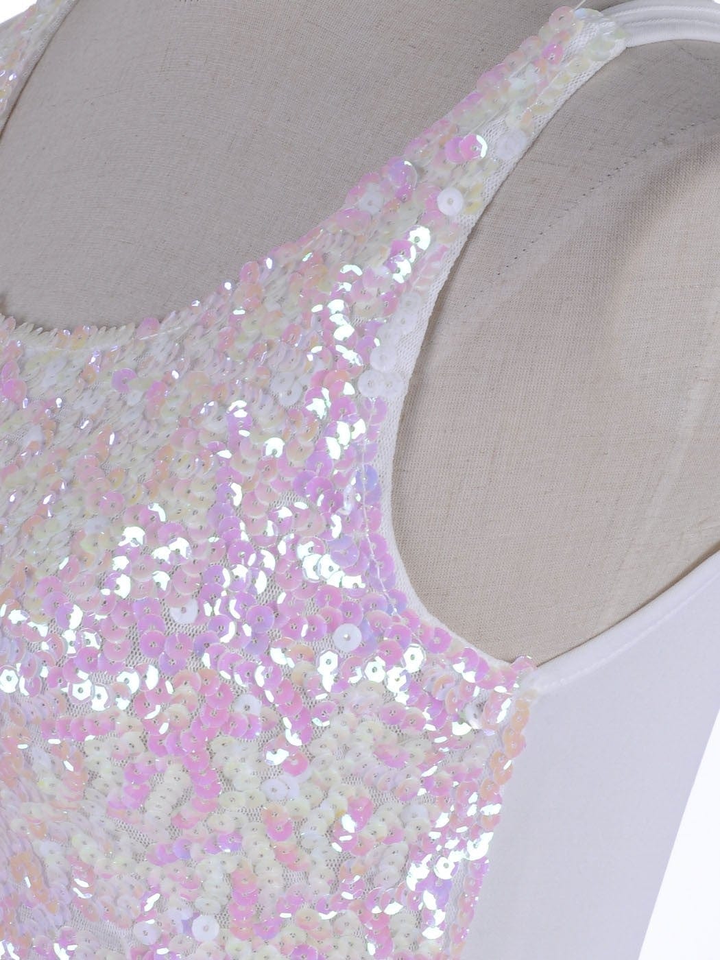 Blusa sin mangas con destellos y brillo