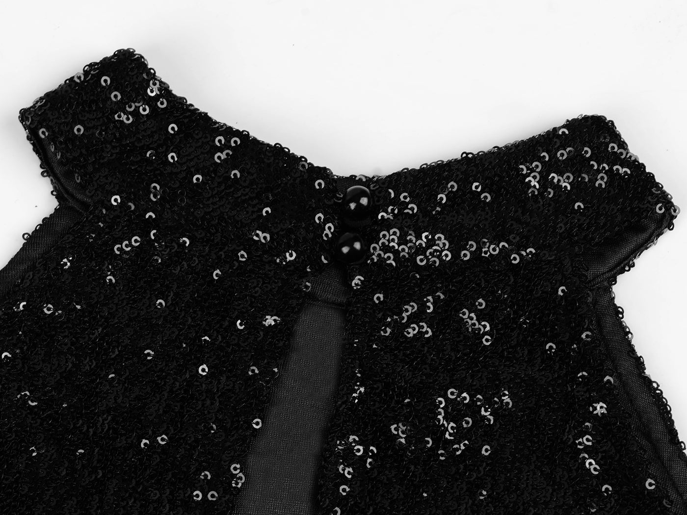 Vestido halter adornado con lentejuelas brillantes