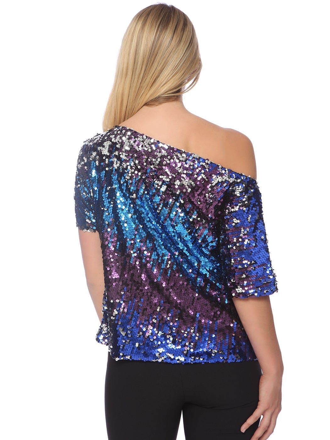 One Shoulder Sequin Top