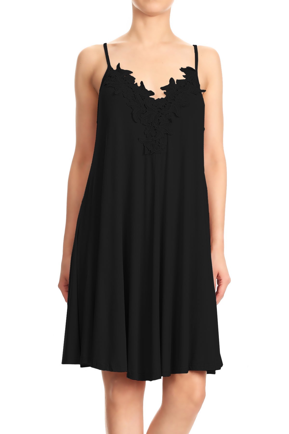Vestido fluido con tirantes finos ajustables