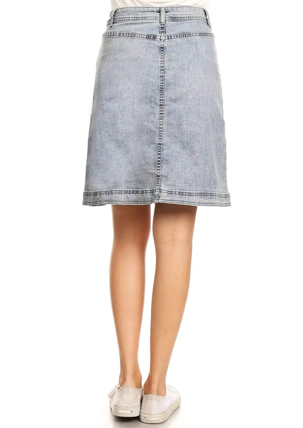 Button Up A-line Vintage Skirt