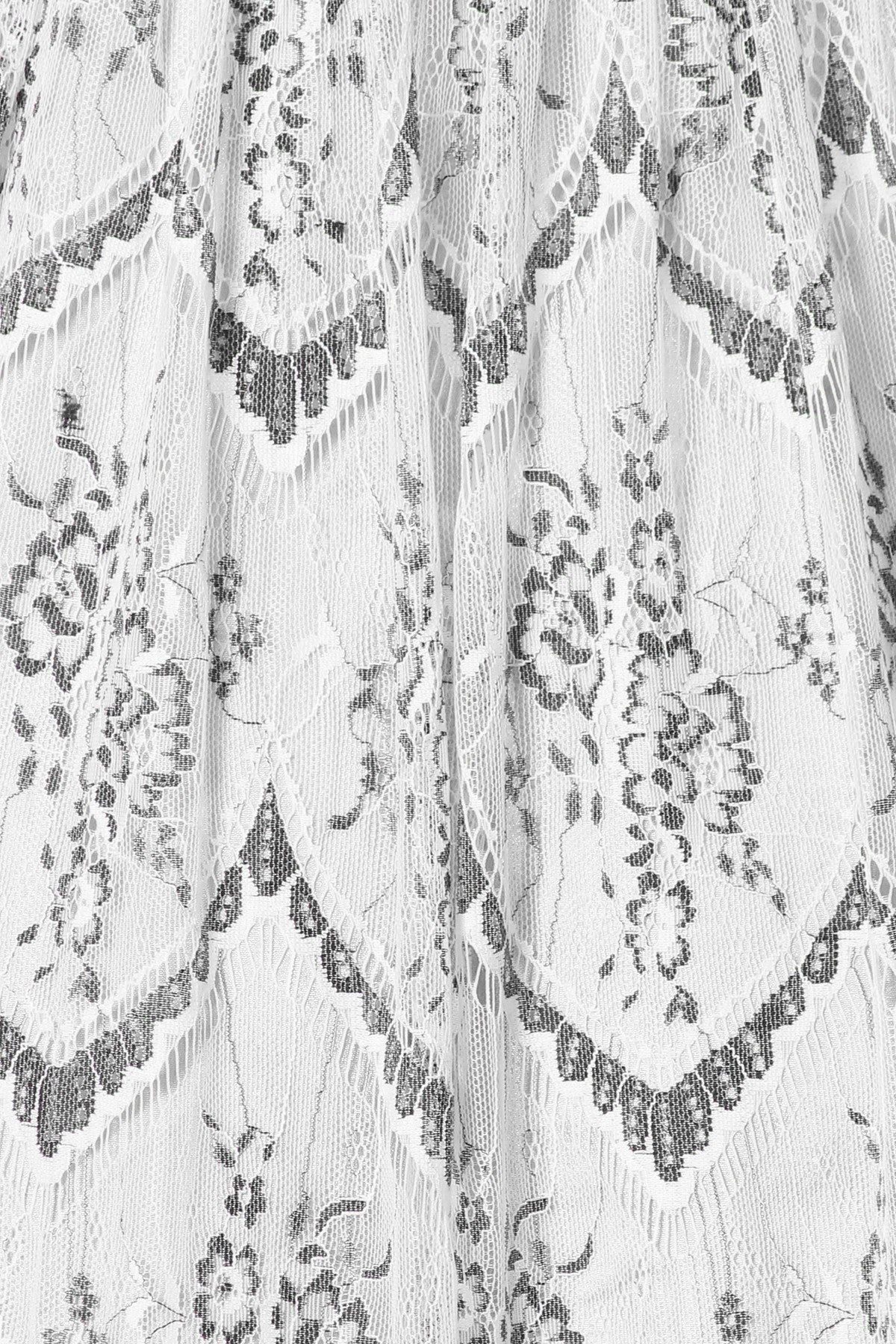 Vestido midi ligero con cremallera suave y encaje floral vintage