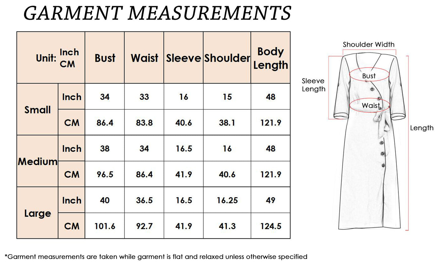 Button Front Belt-Tie Sleeve Dress