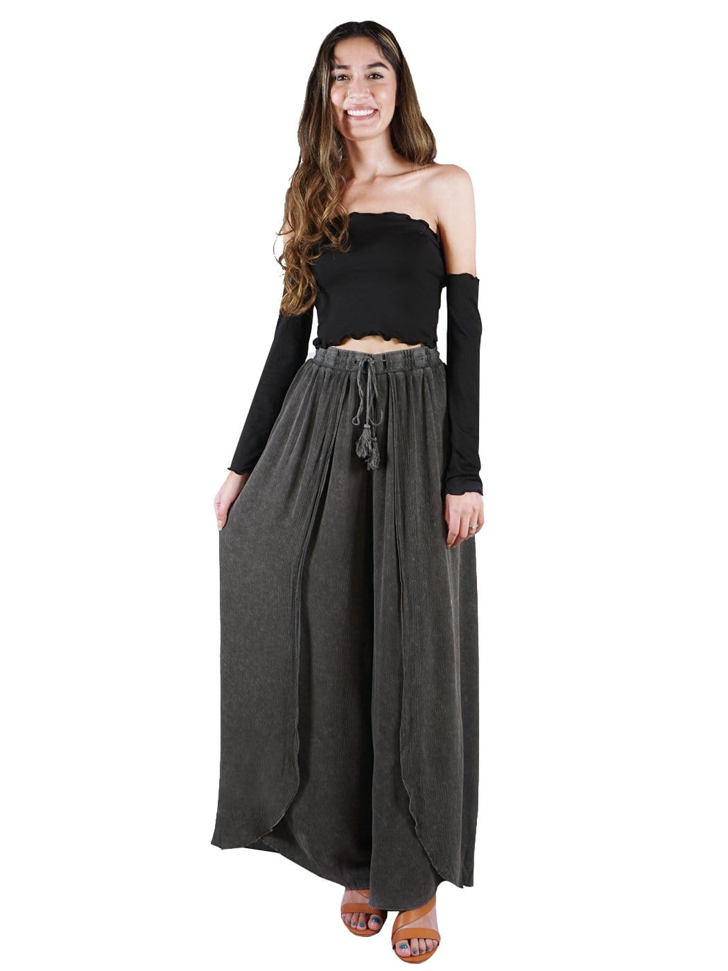 Pantalón Palazzo de talle alto para el día a día en verano
