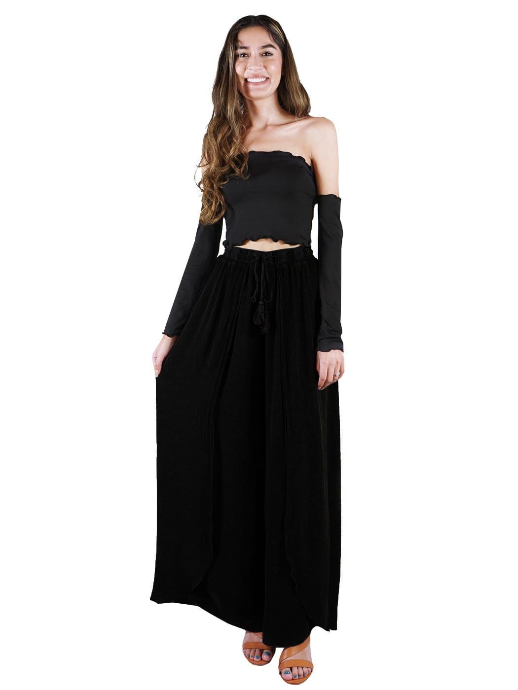 Pantalón Palazzo de talle alto para el día a día en verano