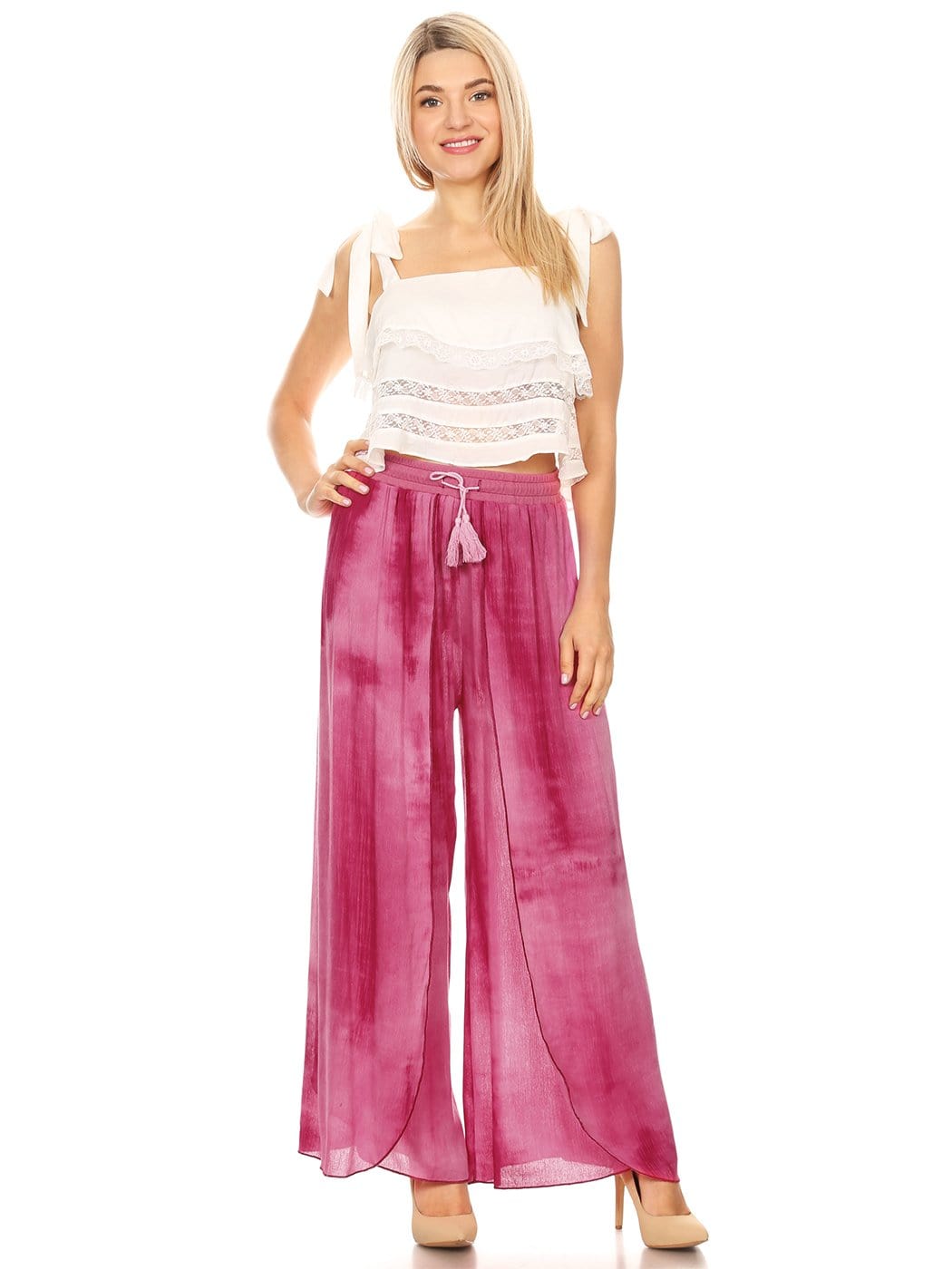 Pantalón Palazzo de talle alto para el día a día en verano