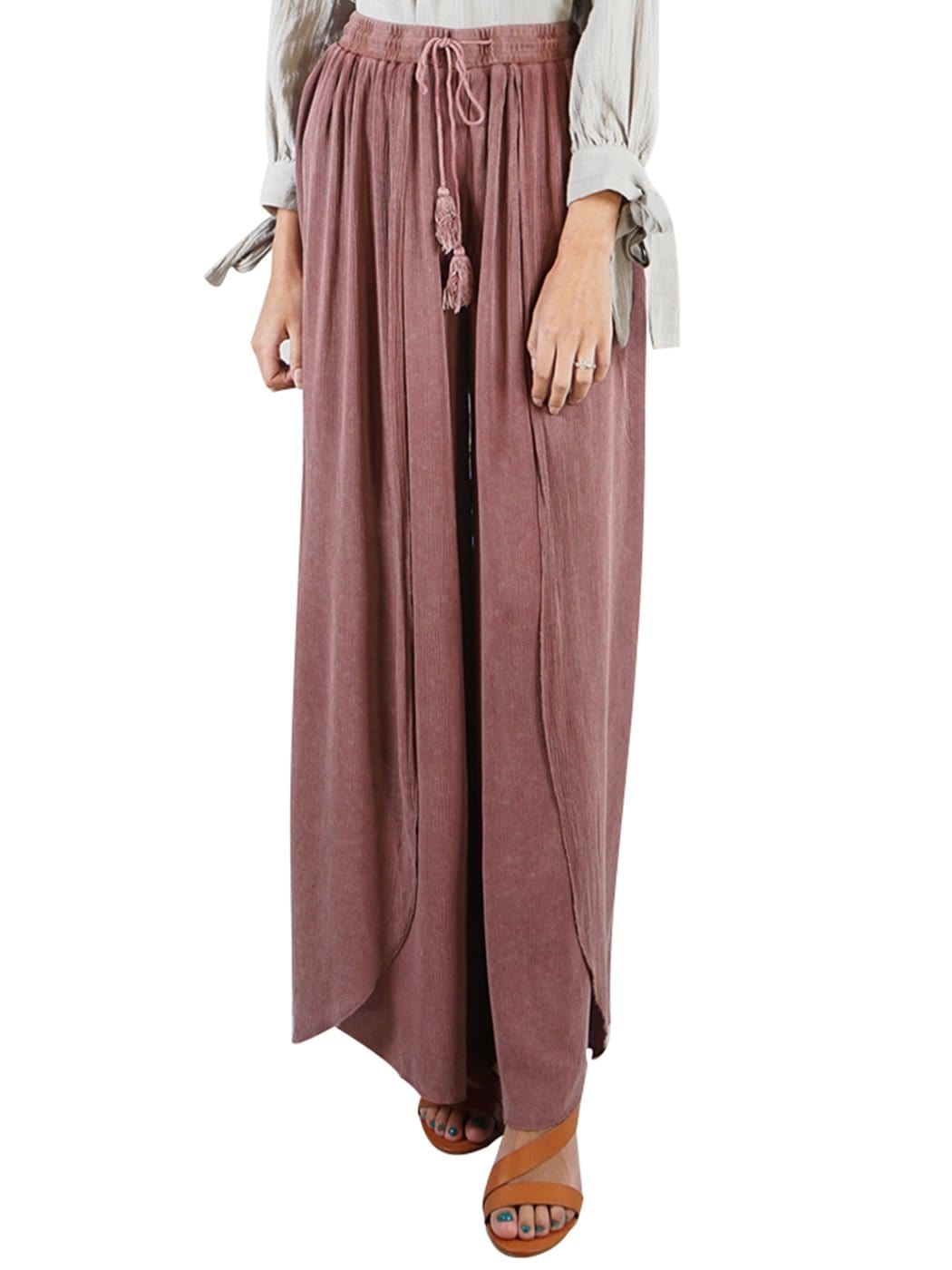 Pantalón Palazzo de talle alto para el día a día en verano