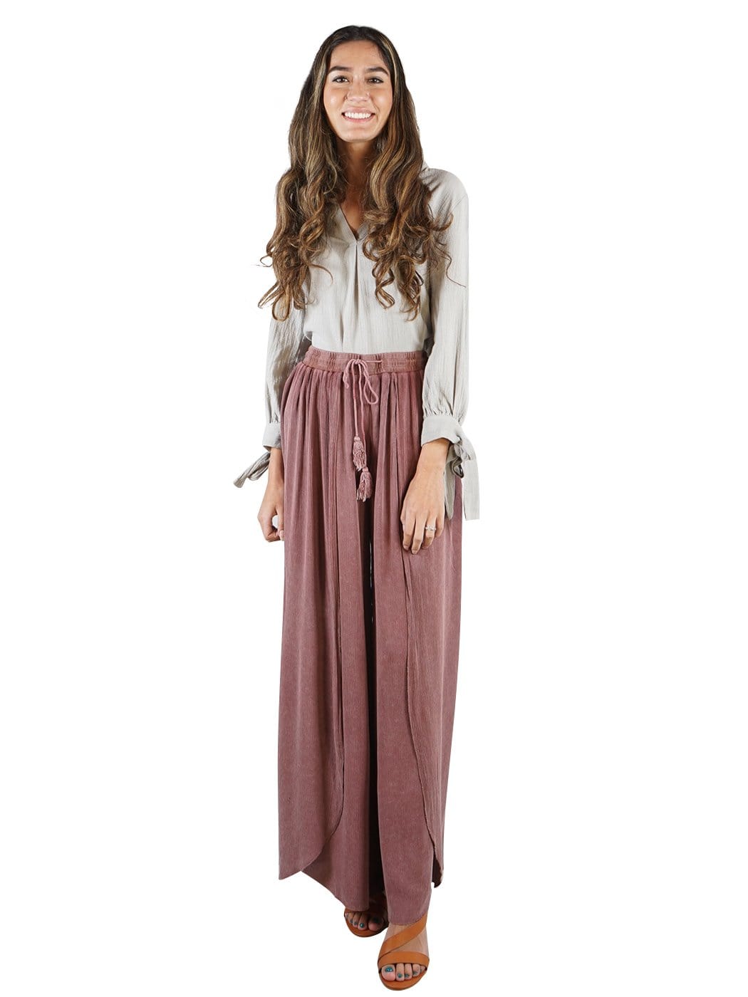 Pantalón Palazzo de talle alto para el día a día en verano