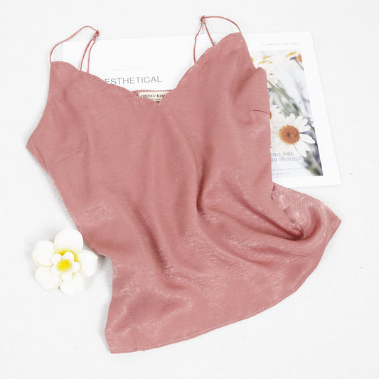 Camisola con tirantes de satén