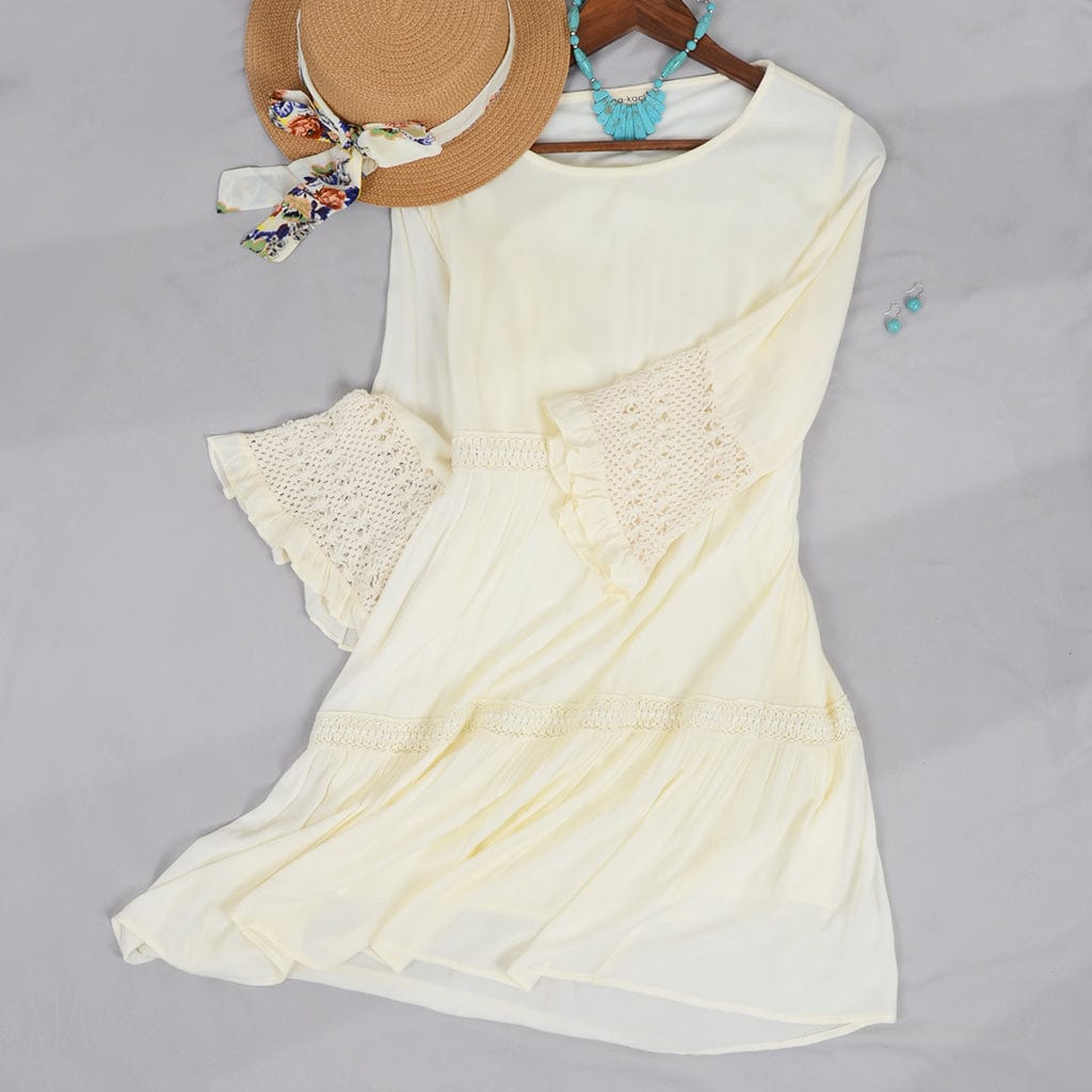 Vestido de encaje ligero y bohemio