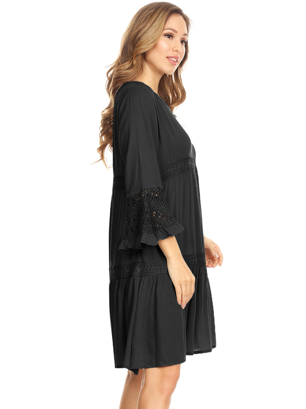 Vestido de encaje ligero y bohemio