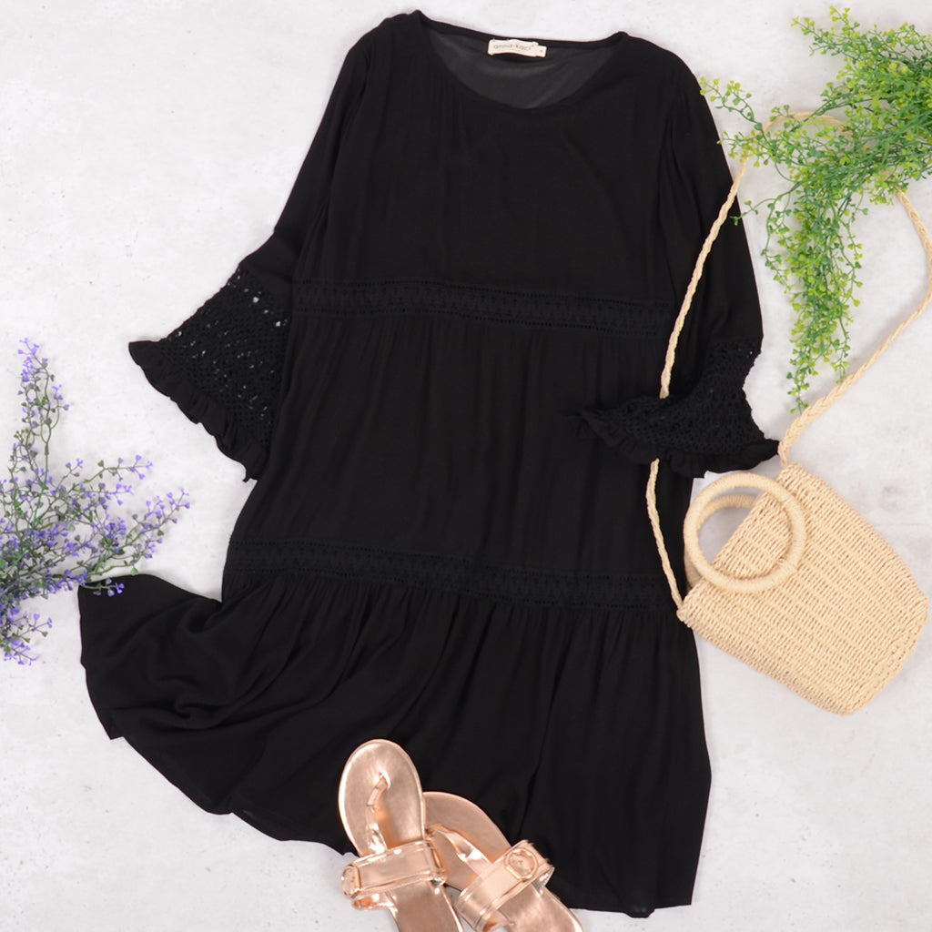 Vestido de encaje ligero y bohemio