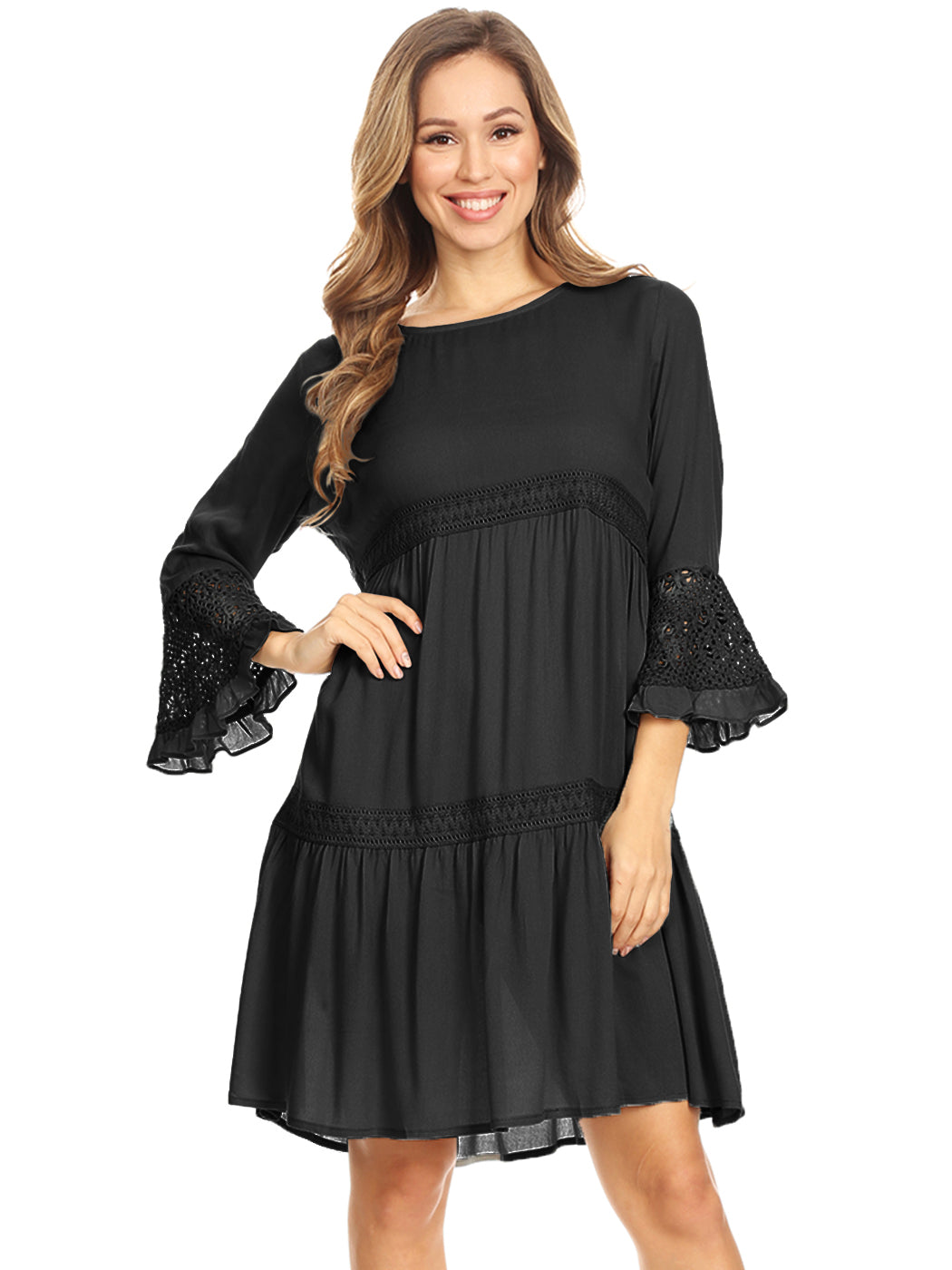 Vestido de encaje ligero y bohemio